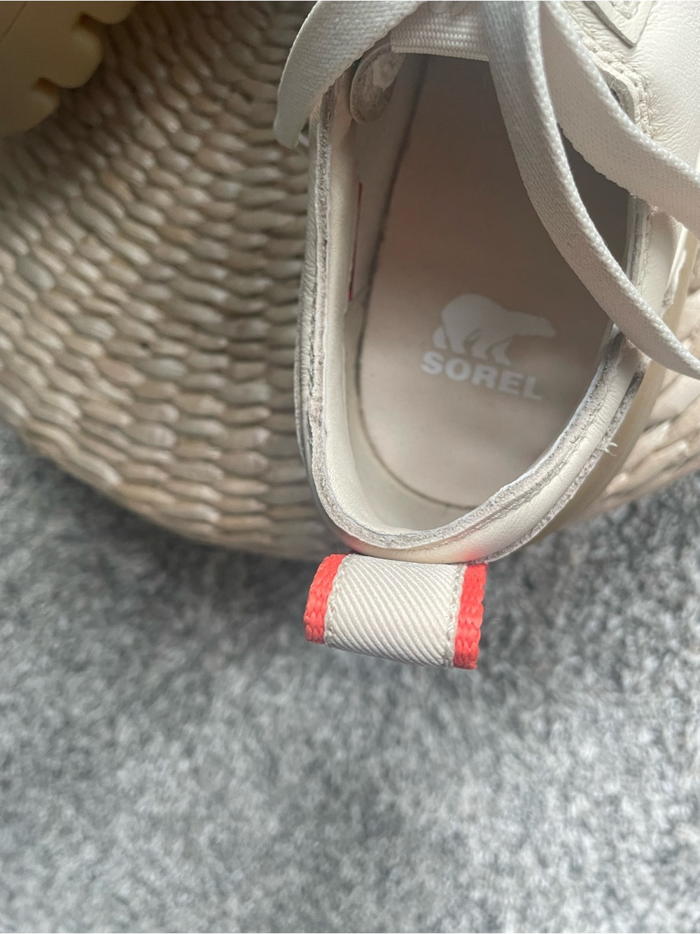 Sorel Caribou X Waterproof Sneakers in Bleached Ceramic Leather in SZ 8 - Picture 6 of 10